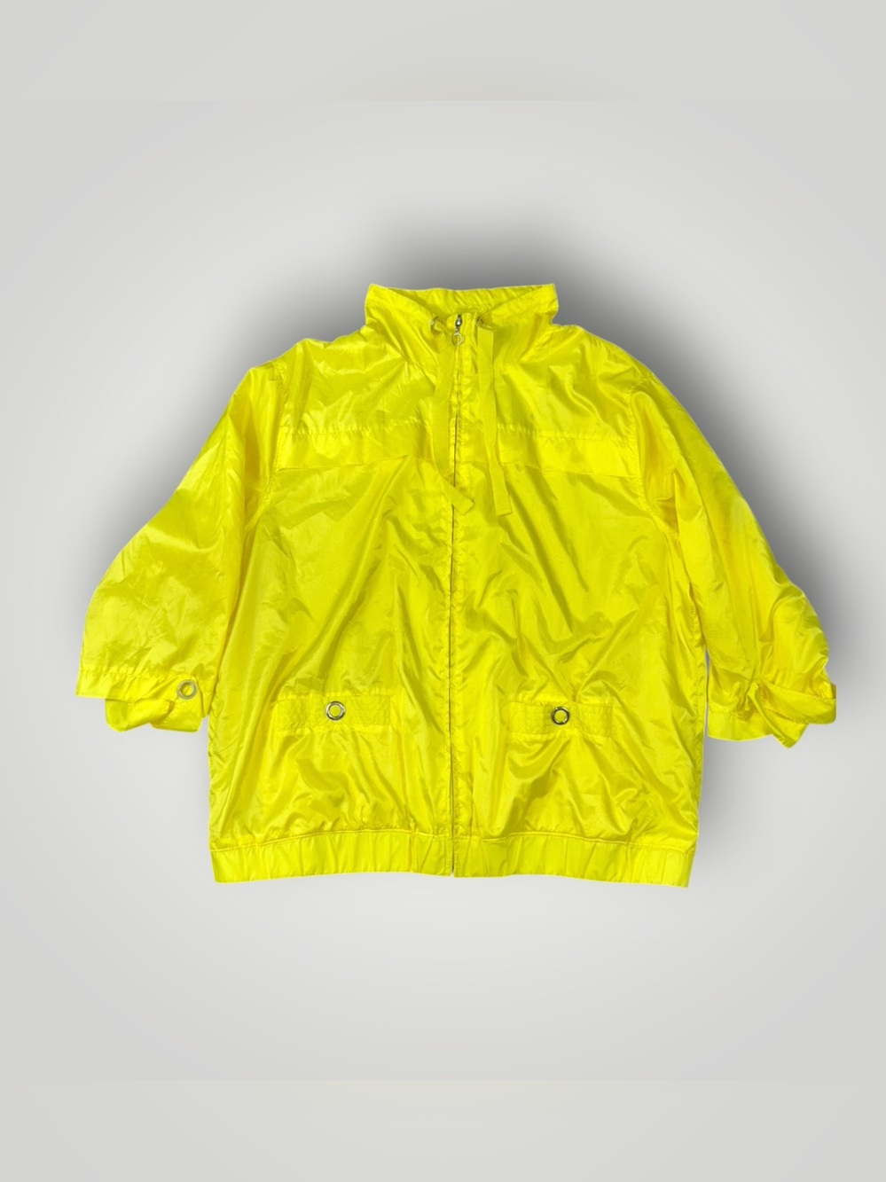New York & Company Neon Yellow Rain Jacket